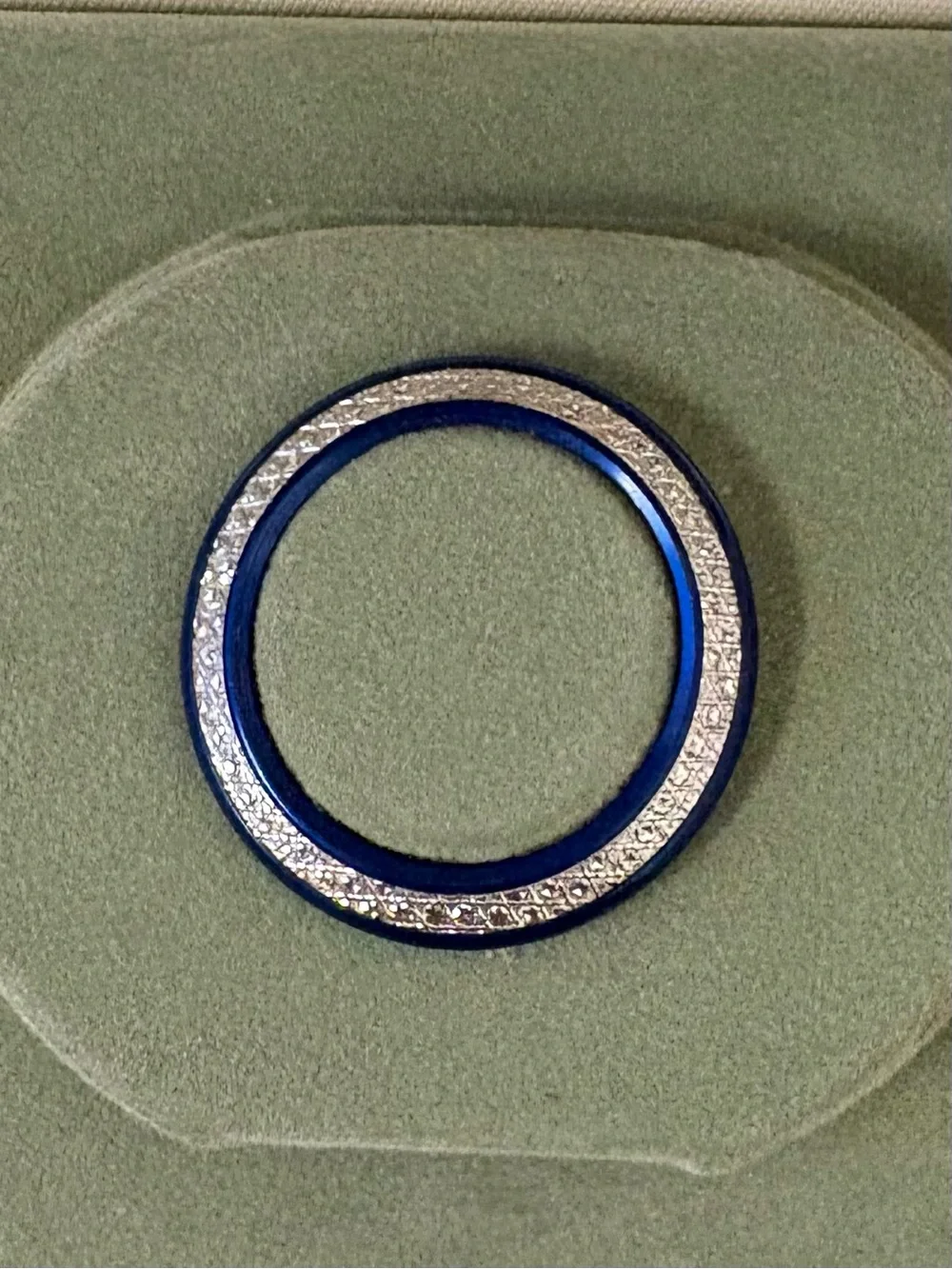 Gucci Blue Diamond Cut Bezel for Vintage Gucci Bezel Watch